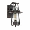 Designers Fountain Stonyridge 13in Satin Bronze 1-Light Outdoor Line Voltage Wall Sconce, Bulb Not Included 32021-SB